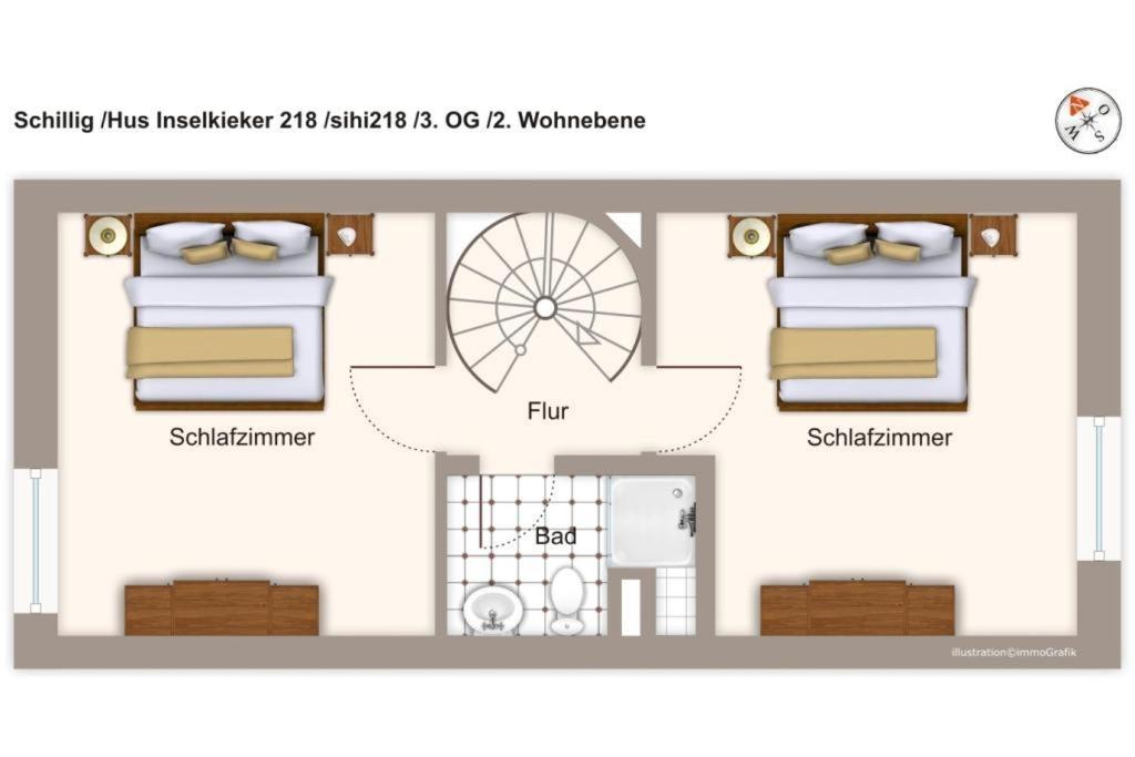 Hus Inselkieker Hus Inselkieker 218 Daire Schillig Dış mekan fotoğraf
