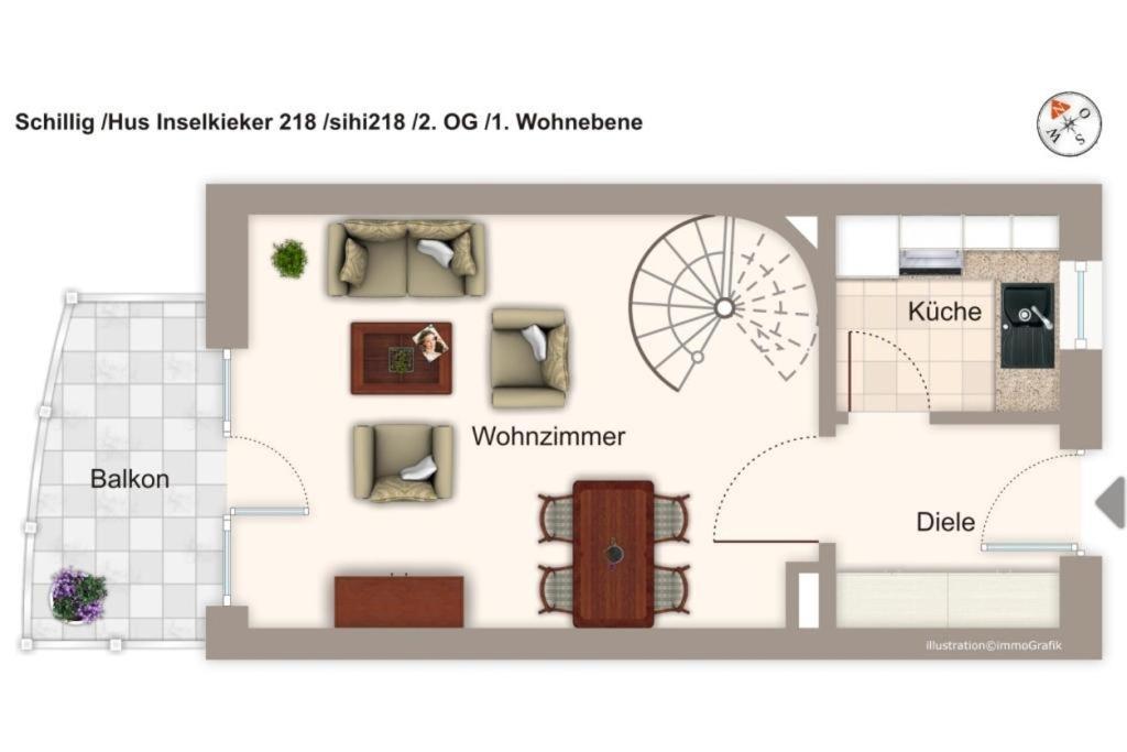 Hus Inselkieker Hus Inselkieker 218 Daire Schillig Dış mekan fotoğraf